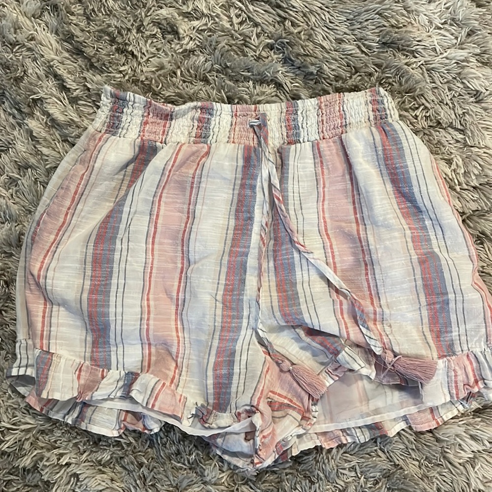 flowy american eagle shorts with strips in size small
